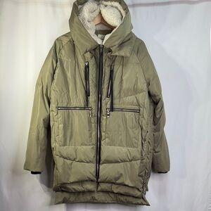 ☁️ Orolay Khaki Puffer Jacket with Hood down filled: